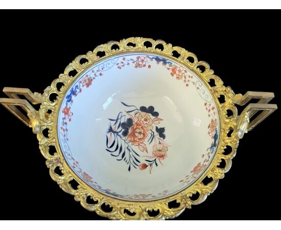 BOWL MONTATA IN BRONZO - IMARI - XVIII SEC BOWL MONTATA IN BRONZO - IMARI - XVIII SEC