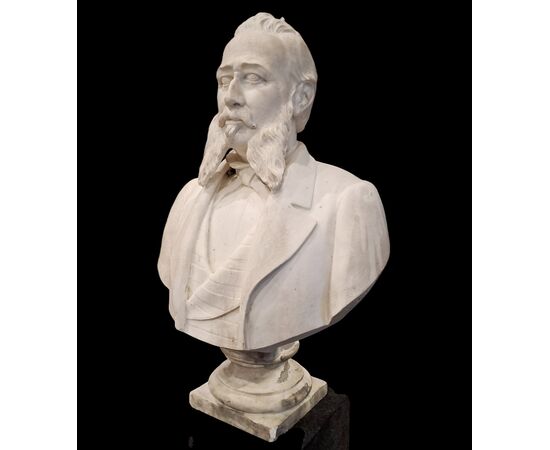 BUST OF A GENTLEMAN - GASPARE GALEAZZI (1801 - 1883)