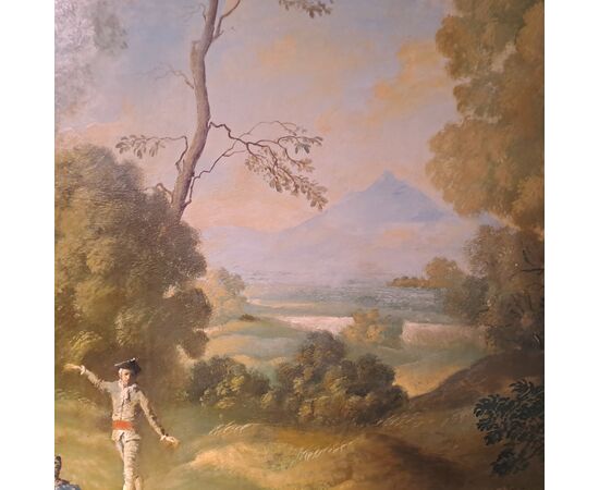 LARGE LANDSCAPE - ITALY - 20TH CENTURY LARGE LANDSCAPE - ITALY - 20TH CENTURY