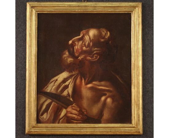 Religious painting of Saint Bartholomew from the 17th century