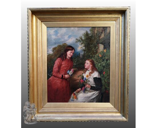 Oil on canvas: mother and child Oil on canvas: mother and child