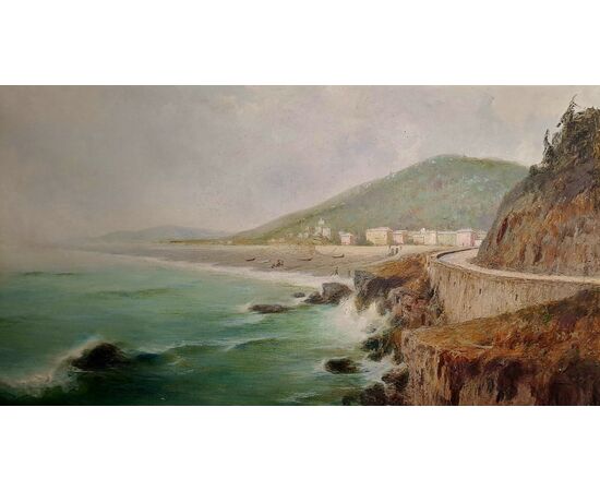 "CAVI DI LAVAGNA" OIL ON CANVAS – DAVID BEGHÈ (1854 – 1933) "CAVI DI LAVAGNA" OIL ON CANVAS – DAVID BEGHÈ (1854 – 1933)
