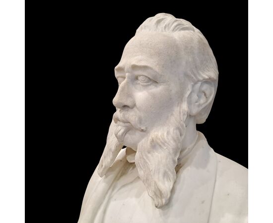 BUST OF A GENTLEMAN - GASPARE GALEAZZI (1801 - 1883)
