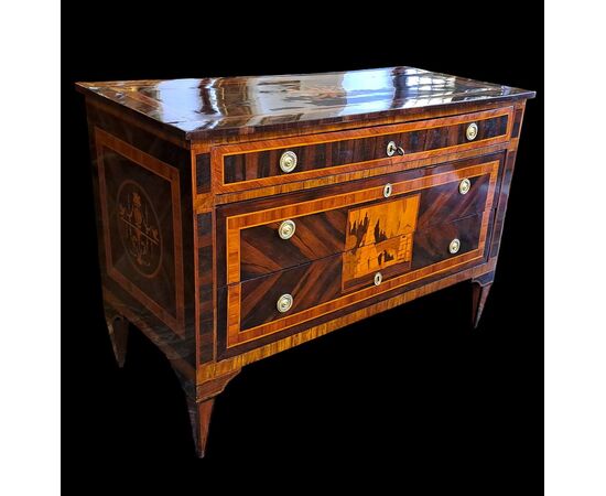 Louis XVI chest of drawers - Genoa - late 18th century Louis XVI chest of drawers - Genoa - late 18th century