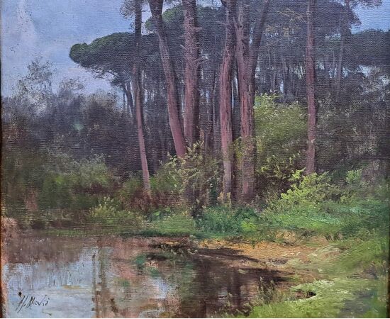 COPPIA DI PAESAGGI - HENRY MARKO' - (1855 - 1921) COPPIA DI PAESAGGI - HENRY MARKO' - (1855 - 1921)