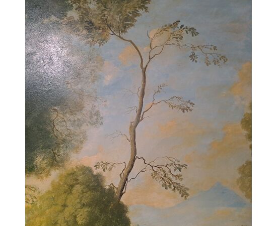 LARGE LANDSCAPE - ITALY - 20TH CENTURY LARGE LANDSCAPE - ITALY - 20TH CENTURY
