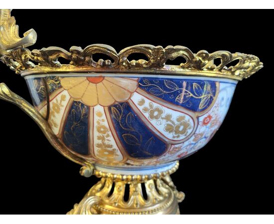 BOWL MONTATA IN BRONZO - IMARI - XVIII SEC BOWL MONTATA IN BRONZO - IMARI - XVIII SEC