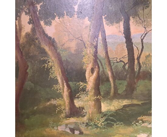 LARGE LANDSCAPE - ITALY - 20TH CENTURY LARGE LANDSCAPE - ITALY - 20TH CENTURY