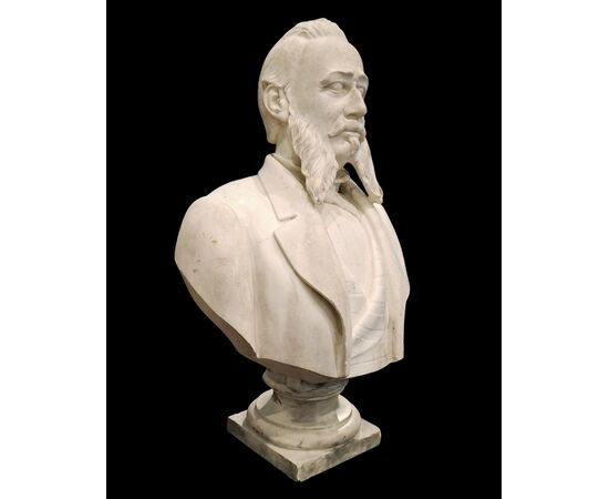 BUST OF A GENTLEMAN - GASPARE GALEAZZI (1801 - 1883)