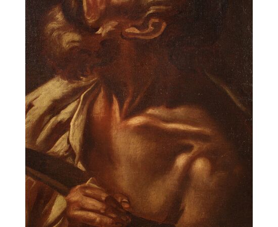 Religious painting of Saint Bartholomew from the 17th century