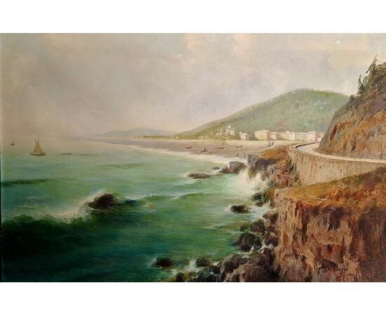 "CAVI DI LAVAGNA" OIL ON CANVAS – DAVID BEGHÈ (1854 – 1933) "CAVI DI LAVAGNA" OIL ON CANVAS – DAVID BEGHÈ (1854 – 1933)