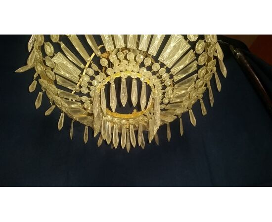 LAMPADARIO IN BRONZO DORATO LAMPADARIO IN BRONZO DORATO