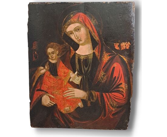 MADONNA AND CHILD - DALMATIAN/CRETAN SCHOOL - 16TH/17TH CENTURY MADONNA AND CHILD - DALMATIAN/CRETAN SCHOOL - 16TH/17TH CENTURY