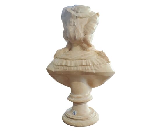 ALABASTER BUST OF MARIE ANTOINETTE - FRANCE - 19TH CENTURY