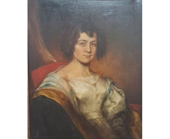 "PORTRAIT OF A LADY" - OIL ON CANVAS - 19TH CENTURY "PORTRAIT OF A LADY" - OIL ON CANVAS - 19TH CENTURY