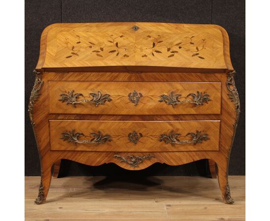 French inlaid bureau from 20th century French inlaid bureau from 20th century