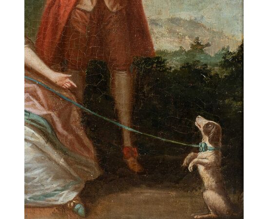 French painter (18th century) - Flute player and dog. French painter (18th century) - Flute player and dog.
