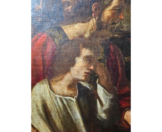 PENDANT OF TWO PAINTINGS. "JOSEPH SOLD BY HIS BROTHERS, the payment and delivery to the merchant".