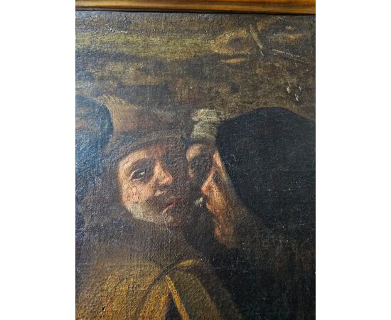 PENDANT OF TWO PAINTINGS. "JOSEPH SOLD BY HIS BROTHERS, the payment and delivery to the merchant".