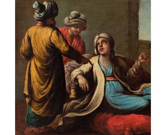 Venetian painter (18th century) - Turkish nobles with parrot and musician. Venetian painter (18th century) - Turkish nobles with parrot and musician.