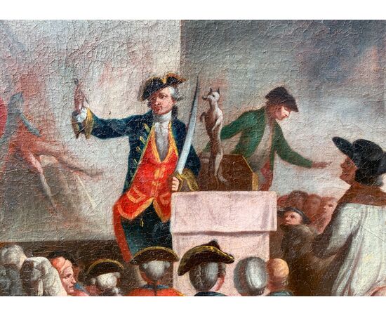 Italian painter (18th century) - Street theatre. Italian painter (18th century) - Street theatre.