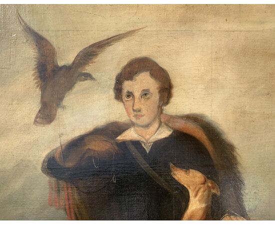 Italian painter (late 19th century) - The Falconer. Italian painter (late 19th century) - The Falconer.