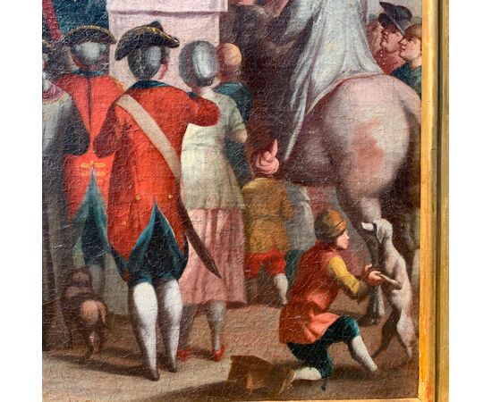 Italian painter (18th century) - Street theatre. Italian painter (18th century) - Street theatre.