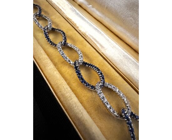 Bracciale  con  Zaffiri  e  Diamanti