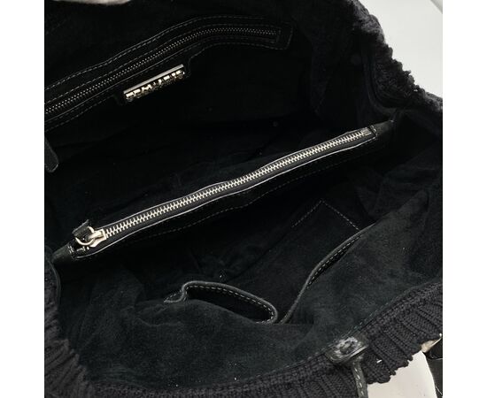 ERMANNO SCERVINO Borsa Shopper in Lana Col. Nero M ERMANNO SCERVINO Borsa Shopper in Lana Col. Nero M