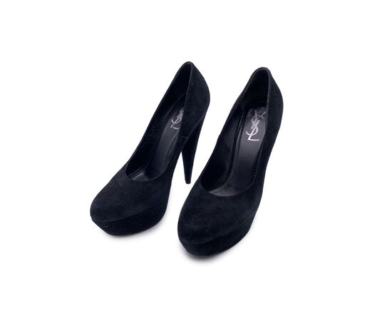 YVES SAINT LAURENT Scarpe con Tacco in Camoscio Col. Nero 40 YVES SAINT LAURENT Scarpe con Tacco in Camoscio Col. Nero 40