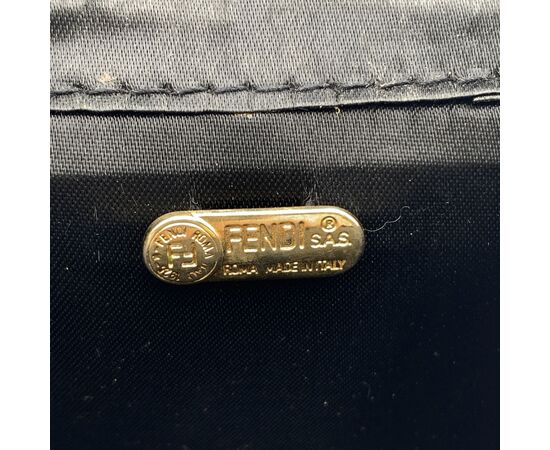 FENDI Borsa a Tracolla Vintage in Tela Col. Nero FF S FENDI Borsa a Tracolla Vintage in Tela Col. Nero FF S