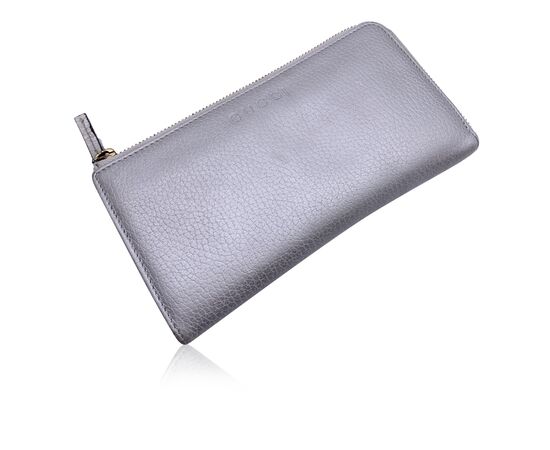 GUCCI Portafoglio in Pelle Col. Argento Continental M GUCCI Portafoglio in Pelle Col. Argento Continental M