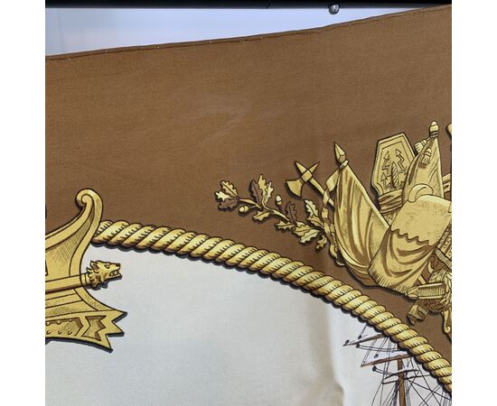 HERMES Foulard Vintage in Seta Col. Marrone Carre 90 HERMES Foulard Vintage in Seta Col. Marrone Carre 90