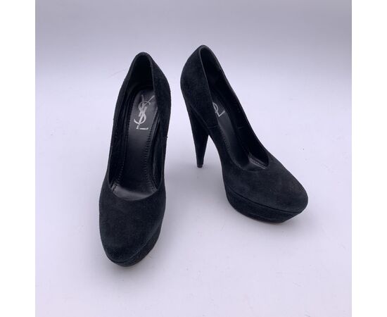 YVES SAINT LAURENT Scarpe con Tacco in Camoscio Col. Nero 40 YVES SAINT LAURENT Scarpe con Tacco in Camoscio Col. Nero 40