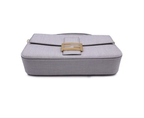 FENDI Borsa a Tracolla in Cotone Col. Grigio Baguette M FENDI Borsa a Tracolla in Cotone Col. Grigio Baguette M