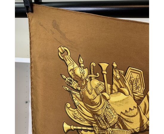 HERMES Foulard Vintage in Seta Col. Marrone Carre 90 HERMES Foulard Vintage in Seta Col. Marrone Carre 90