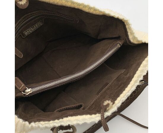 ERMANNO SCERVINO Borsa Shopper in Lana Col. Bianco M ERMANNO SCERVINO Borsa Shopper in Lana Col. Bianco M