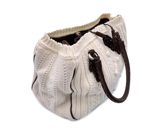 ERMANNO SCERVINO Borsa Shopper in Lana Col. Bianco M ERMANNO SCERVINO Borsa Shopper in Lana Col. Bianco M