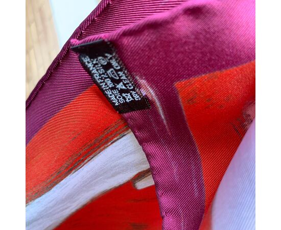 HERMES Foulard in Seta Col. Rosso Carre 90 HERMES Foulard in Seta Col. Rosso Carre 90
