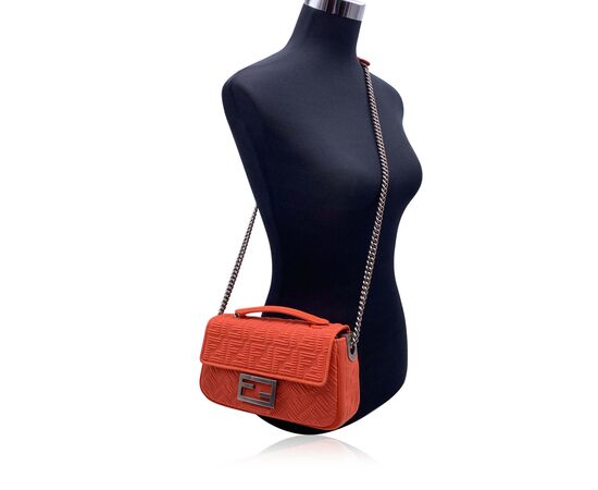 FENDI Borsa a Tracolla in Tela Col. Arancione S FENDI Borsa a Tracolla in Tela Col. Arancione S