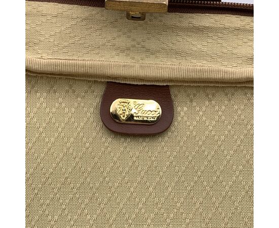 GUCCI Borsa da Viaggio Vintage in Tela Col. Marrone - L GUCCI Borsa da Viaggio Vintage in Tela Col. Marrone - L