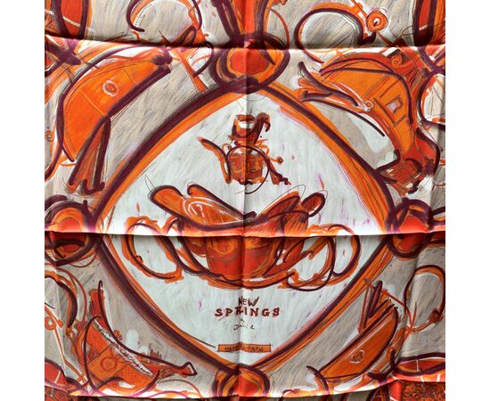HERMES Foulard in Seta Col. Rosso Carre 90 HERMES Foulard in Seta Col. Rosso Carre 90