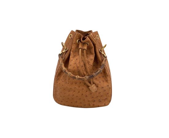 GUCCI Borsa a Mano Vintage in Pelle Col. Beige Bamboo M GUCCI Borsa a Mano Vintage in Pelle Col. Beige Bamboo M