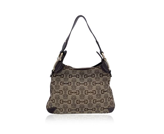 GUCCI Borsa Hobo in Tela Col. Marrone Hobo M