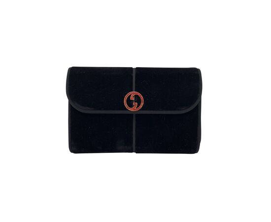 GUCCI Borsa a Tracolla Vintage in Velluto Col. Nero S GUCCI Borsa a Tracolla Vintage in Velluto Col. Nero S