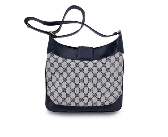 GUCCI Borsa a Tracolla Vintage in Tela Col. Blu M GUCCI Borsa a Tracolla Vintage in Tela Col. Blu M