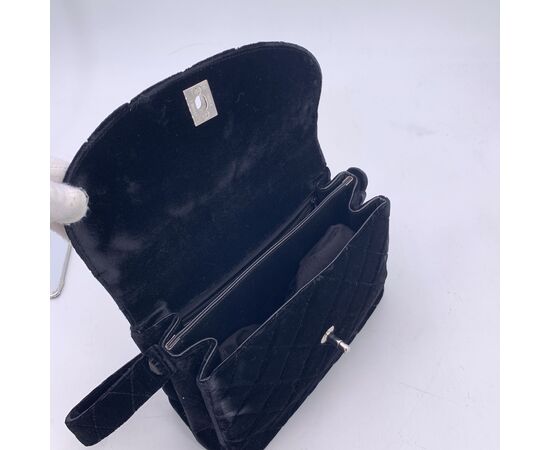 CHANEL Borsa a Tracolla Vintage in Velluto Col. Nero CC S CHANEL Borsa a Tracolla Vintage in Velluto Col. Nero CC S