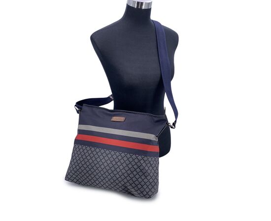 GUCCI Borsa a Tracolla in Tela Col. Blu Diamond M GUCCI Borsa a Tracolla in Tela Col. Blu Diamond M