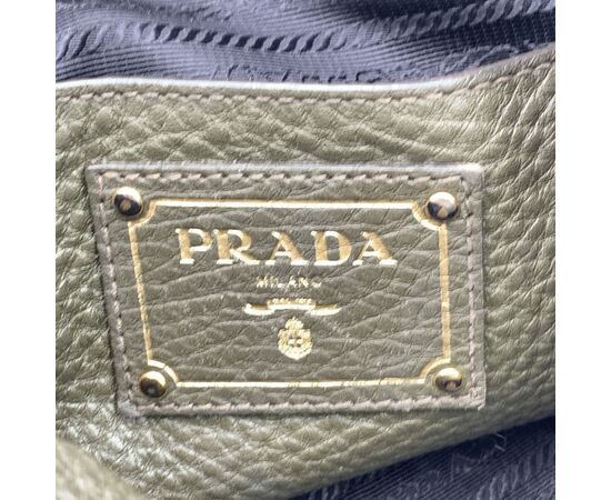 PRADA Borsa Shopper in Pelle Col. Verde L PRADA Borsa Shopper in Pelle Col. Verde L