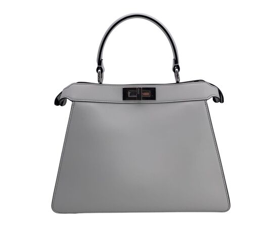 FENDI Borsa a Mano in Pelle Col. Bianco Peekaboo IseeU M FENDI Borsa a Mano in Pelle Col. Bianco Peekaboo IseeU M